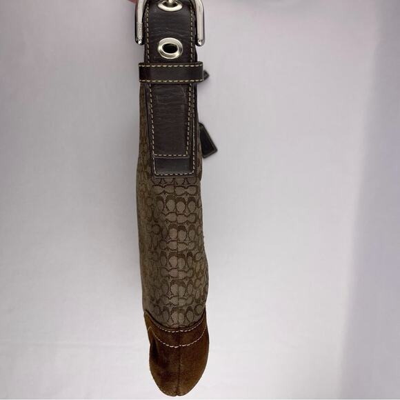 Coach Signature C Jacquard & Suede Bag - Picture 6 of 16